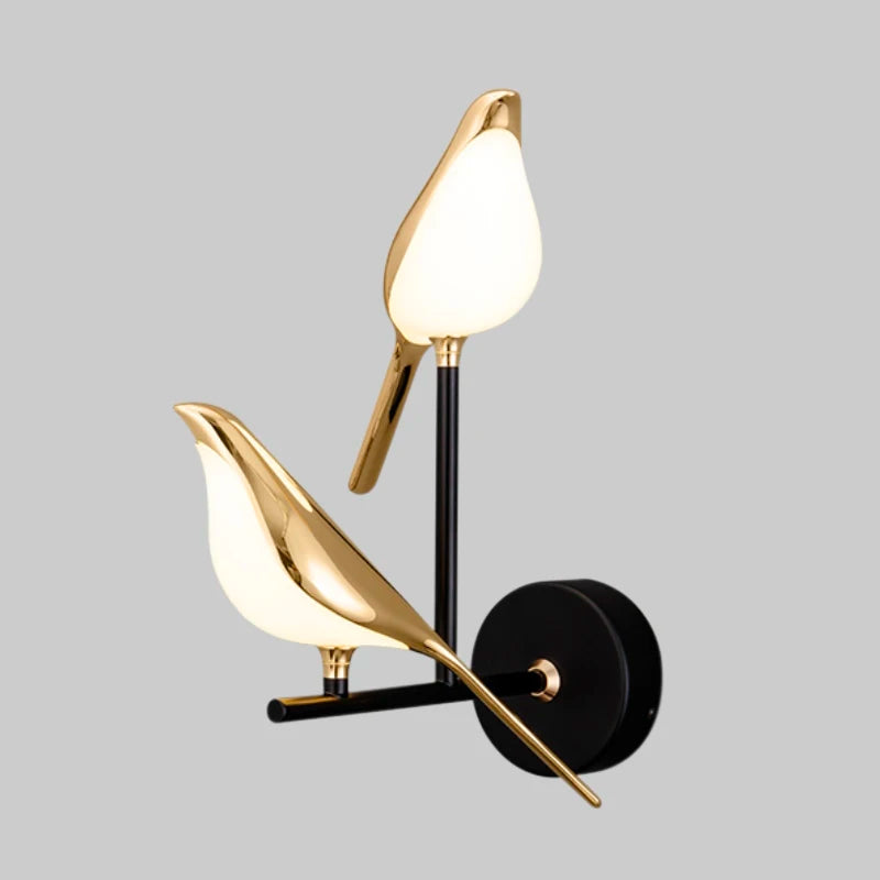 Creativity Bird Design Gold Plating Led Wall Lamps Hallway Stairs Sconce lamp Living Room Bedroom Decor Lighting Fixtures
