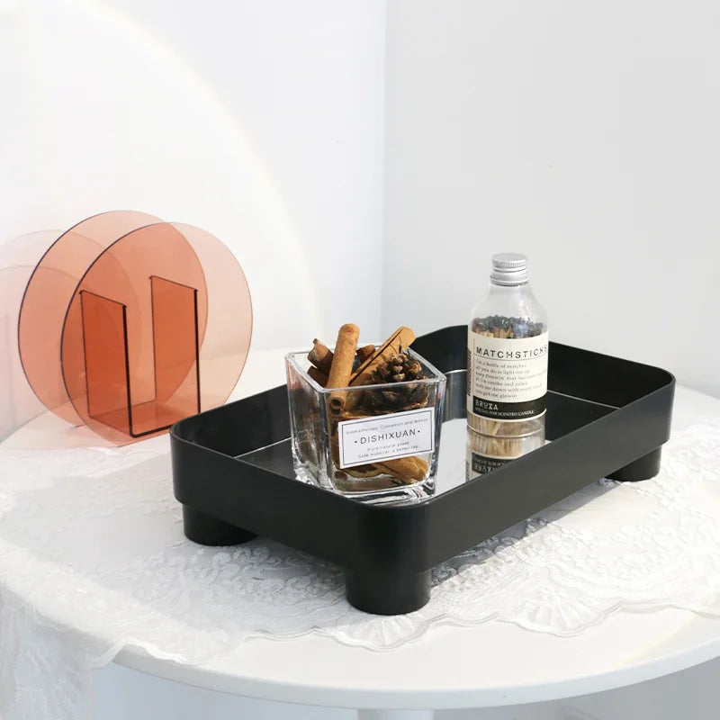 Nordic Acrylic Square Storage Tray Fruit Tray Storage Tray Cup With Perfume Small Object Desktop Decoration Tray