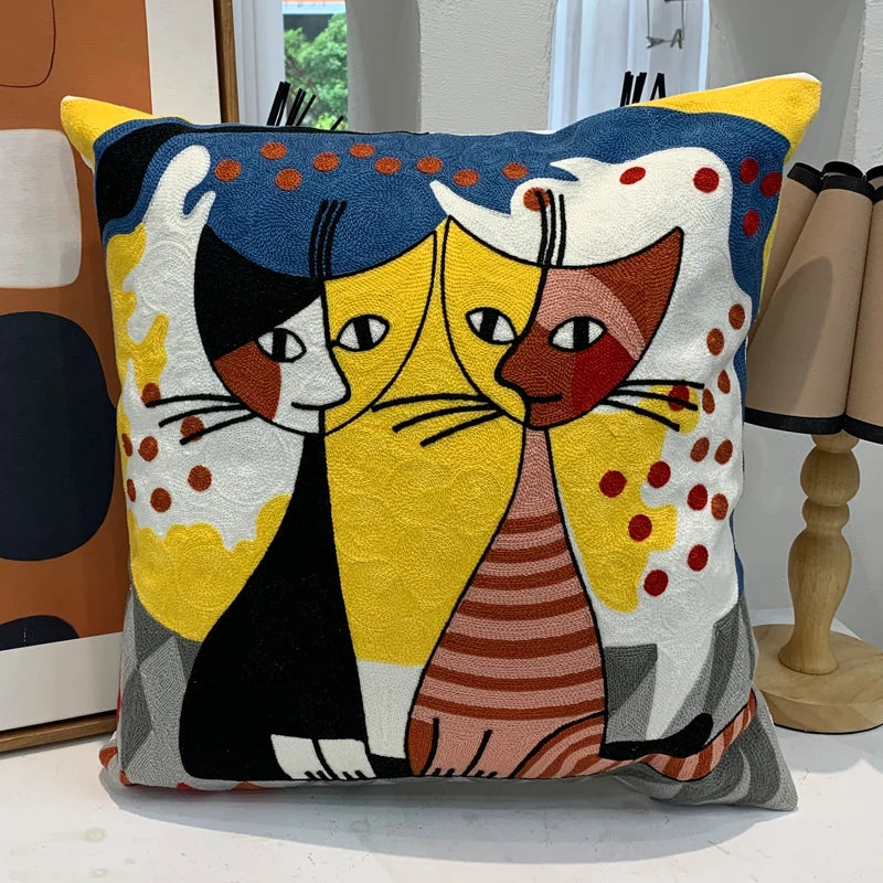 new style Cushion Cover Picasso Embroidered Decorative Throw Pillowcases Abstract Creative Decoration For Home Sofa Car Covers