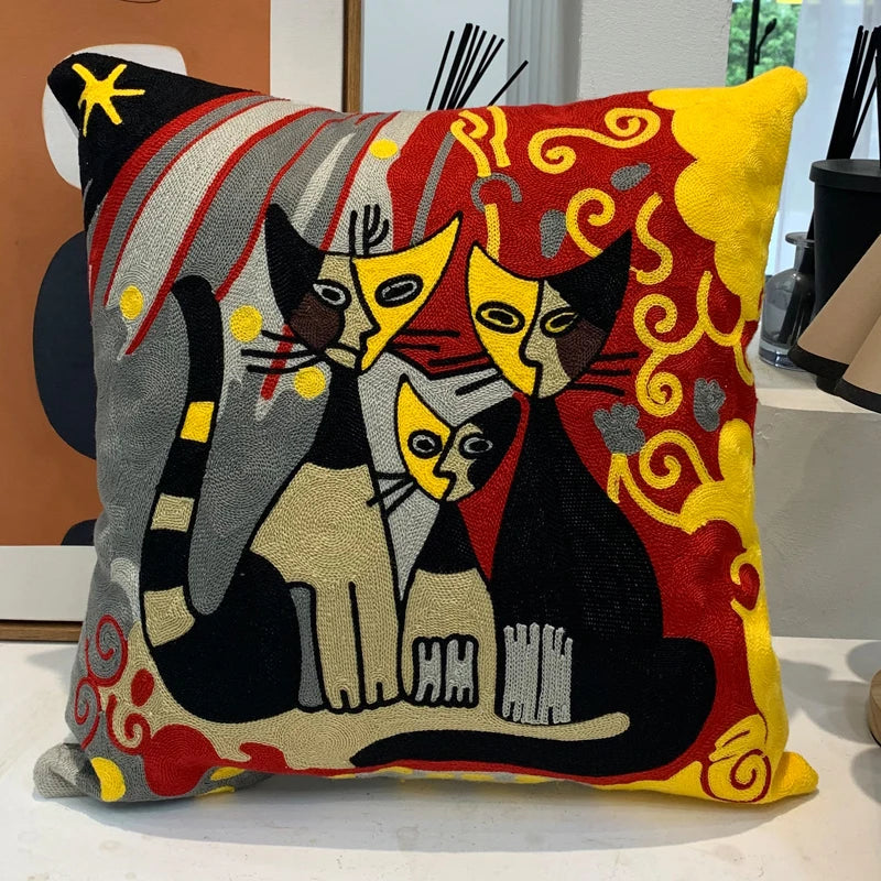 new style Cushion Cover Picasso Embroidered Decorative Throw Pillowcases Abstract Creative Decoration For Home Sofa Car Covers