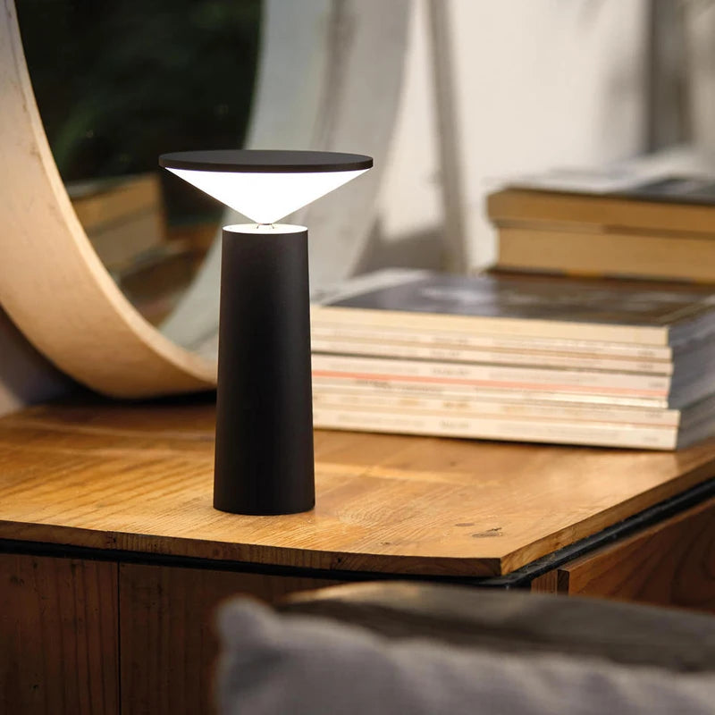 USB LED Table Light Coffee Restaurant Bar Desk Lamp Rechargeble Touch Dimming Bedside Night Lights Loft Decor Interior Lighting