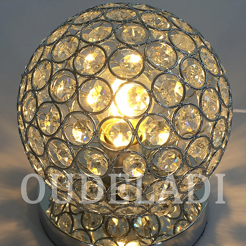 OUDELADI Modern Desktop Decoration Lighting fixtures E27 Crystal Table Lamp Parlor Bed Room Bedside Cabinet Desk lamp