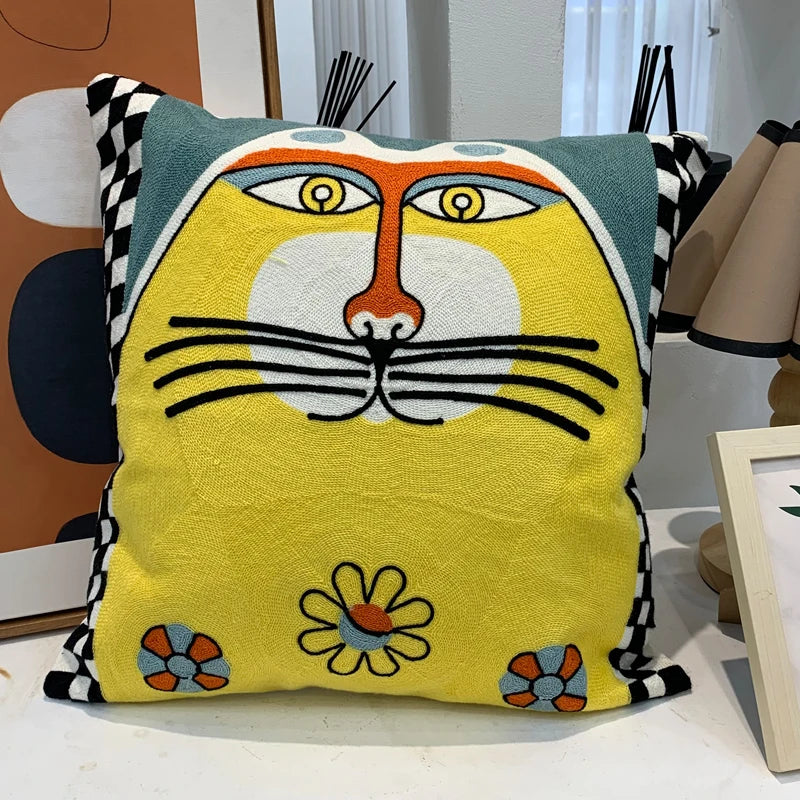 new style Cushion Cover Picasso Embroidered Decorative Throw Pillowcases Abstract Creative Decoration For Home Sofa Car Covers