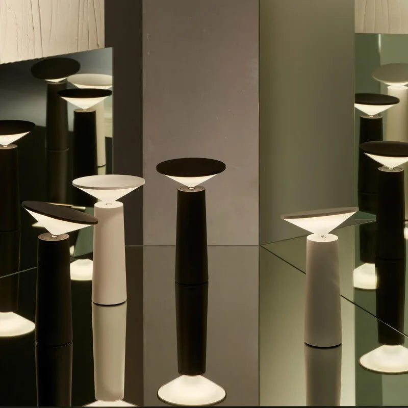 USB LED Table Light Coffee Restaurant Bar Desk Lamp Rechargeble Touch Dimming Bedside Night Lights Loft Decor Interior Lighting