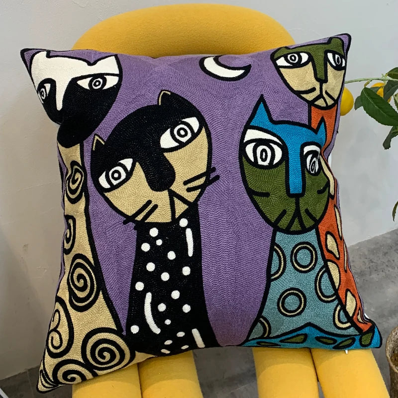 new style Cushion Cover Picasso Embroidered Decorative Throw Pillowcases Abstract Creative Decoration For Home Sofa Car Covers