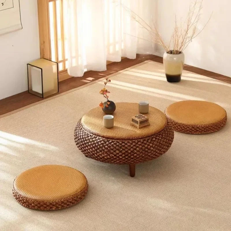 Bamboo Weave Coffee Table with Hidden Storage – view 3, modern home furniture