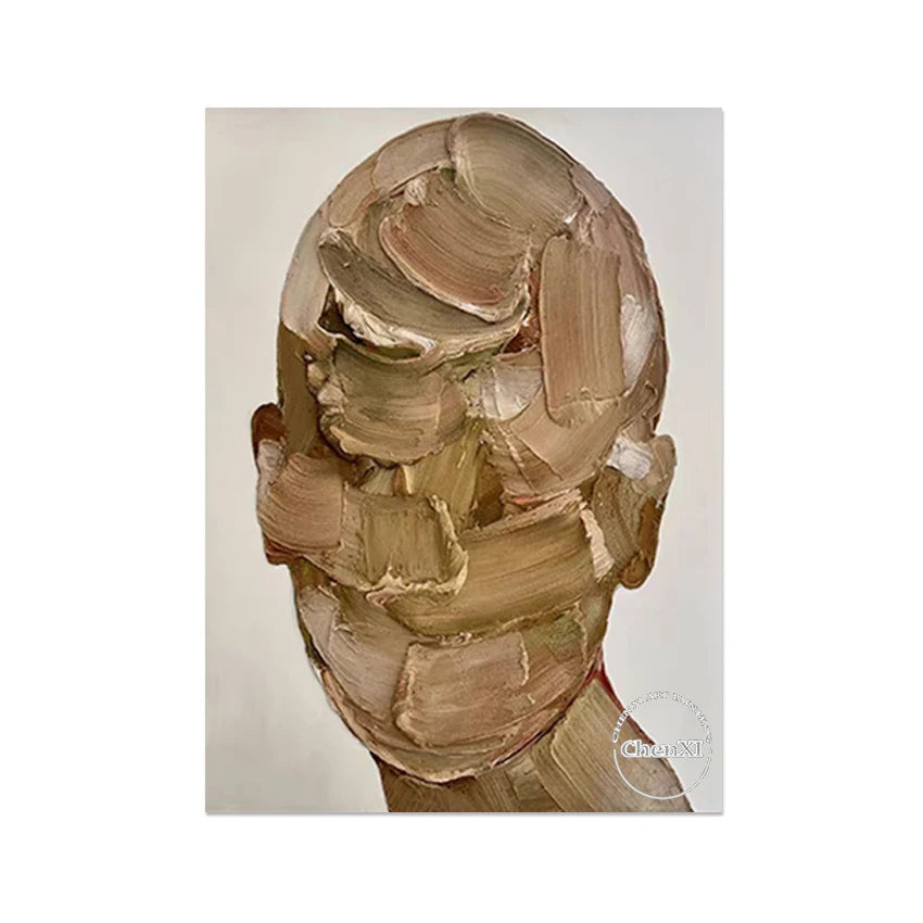 Knife Painting Frameless Thick Acrylic Design Modern Abstract Textured Canvas Art Handmade Picture Figure Oil Paintings Face