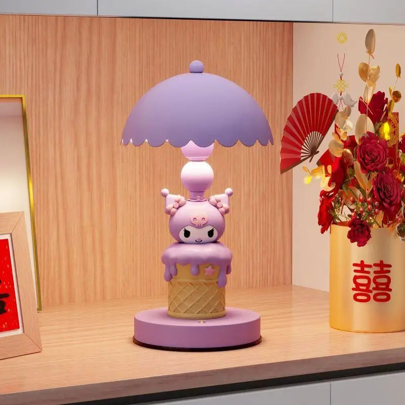 Sanrio Small Desk Lamp Cartoon My Melody Headboard Lamp Eye Friendly Study Rechargeable Girl Study Desktop Cute Decoration Gifts