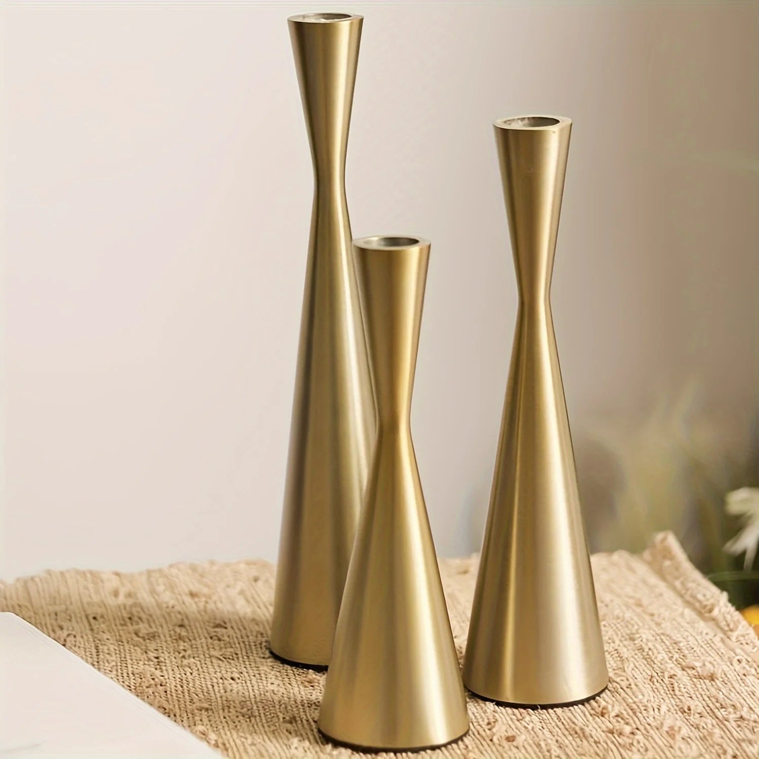 Bronze/Black Set of 3 Candlestick Sets Small Waist