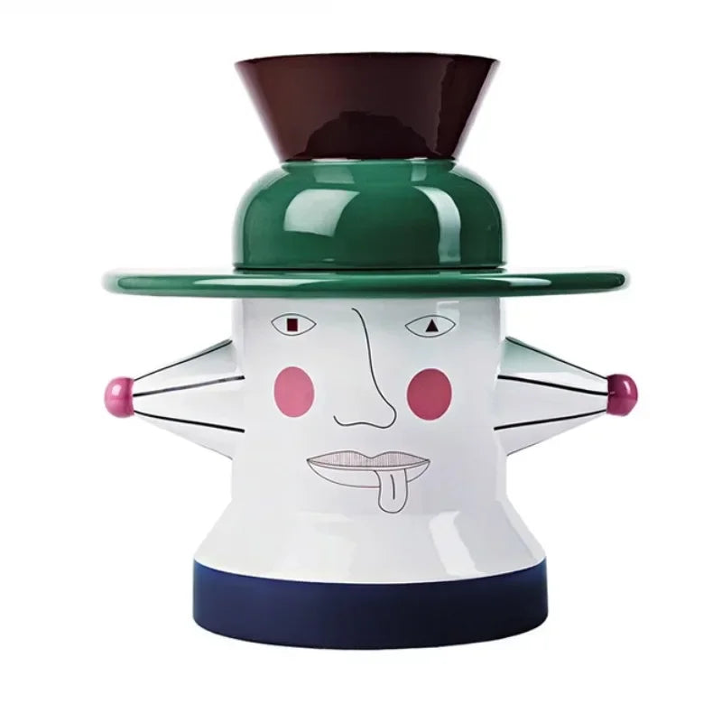 Abstract Character Vase Unique Design Decoration Vases Living Room Dried Flowers Terrarium Elegant Interior Desktop Ornaments