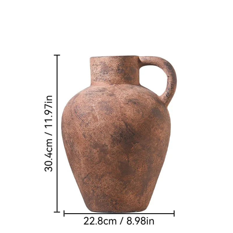 Ceramic vases, vintage vintage rough pottery art flower arrangement vases, home ornaments, earthenware jars