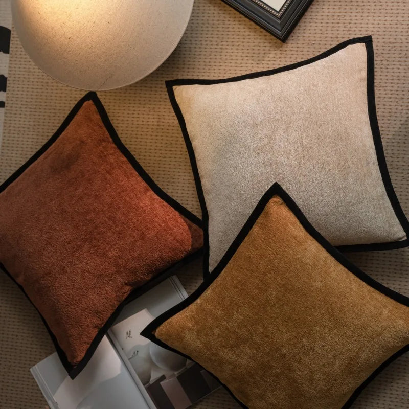 Luxury Chenille Cushion Cover Soft Plain Dyed Decorative Pillows for Home Decor Pillow Covers 45x45cm