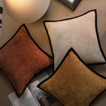 Luxury Chenille Cushion Cover Soft Plain Dyed Decorative Pillows for Home Decor Pillow Covers 45x45cm