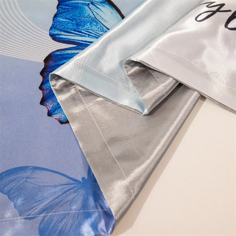 2PCS Satin Pillowcase ,Mulberry Silk Feeling Pillow Cases for Hair and Skin  Satin Cooling Pillow Covers