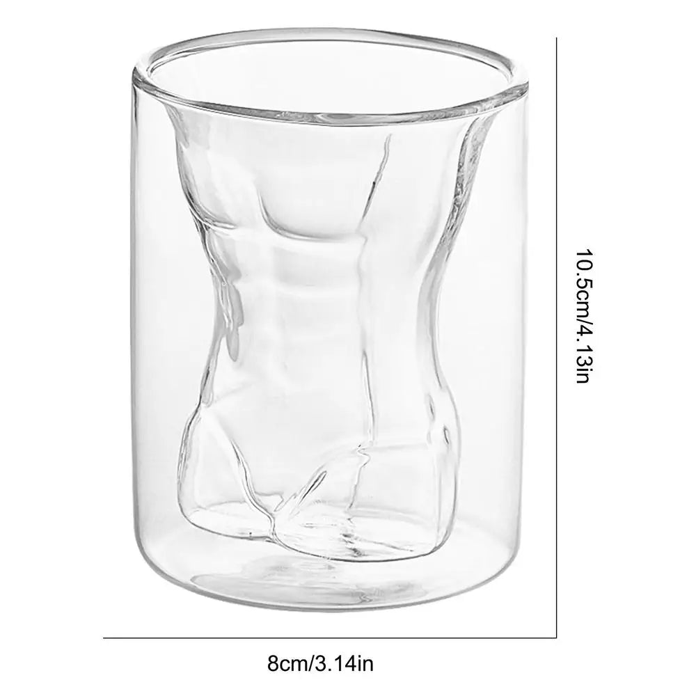Body Shaped Shot Glassesheat-resistant Glass Cup Glass Sexo Lady Men Double Wall Whiskey Glasses Wine Shot Beer Cup