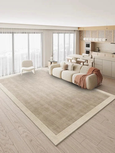 VIKAMA French Vintage Loop Pile Carpet Light Luxury Modern High-class Cream Style Home Bedroom Bedside Mat Coffee Table Rug