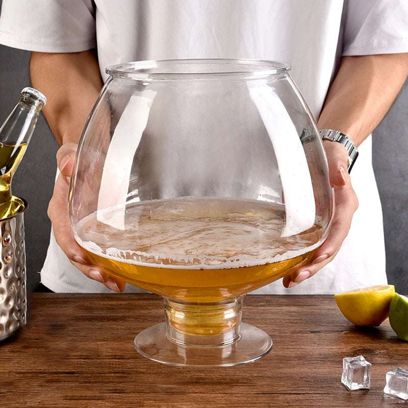 6000ML Plastic Extra-Large Wine Glasses Large-Capacity Giant Beer Mugs Oversized Goblet Dessert Cake Cups Creative Bar Drinkware