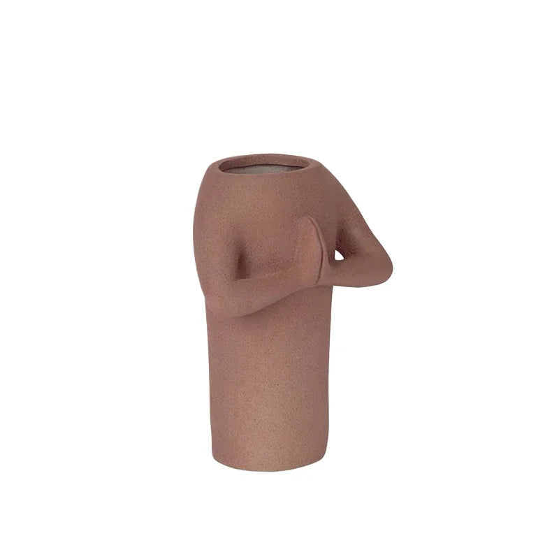 Aesthetic Luxury Vase Tulipe New Style Ceramic General Vases Nordic Flowers Decoration Salon Maison Luxe Minimalist Living Room