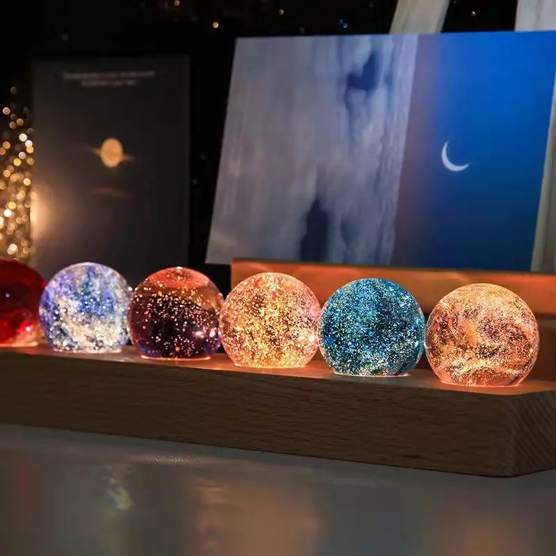 Aesthetic Art Figurines Colorful Glass Ball Miniatures Living Room Table Top Items Decorations Funny Gift Ornaments for Interior