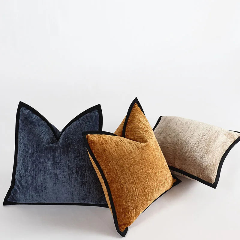 White Black Cushion Cover Jacquard Luxury Comfortable Pillow Covers Decorative for Sofa Chair Bed Home Room Decor Pillowcase