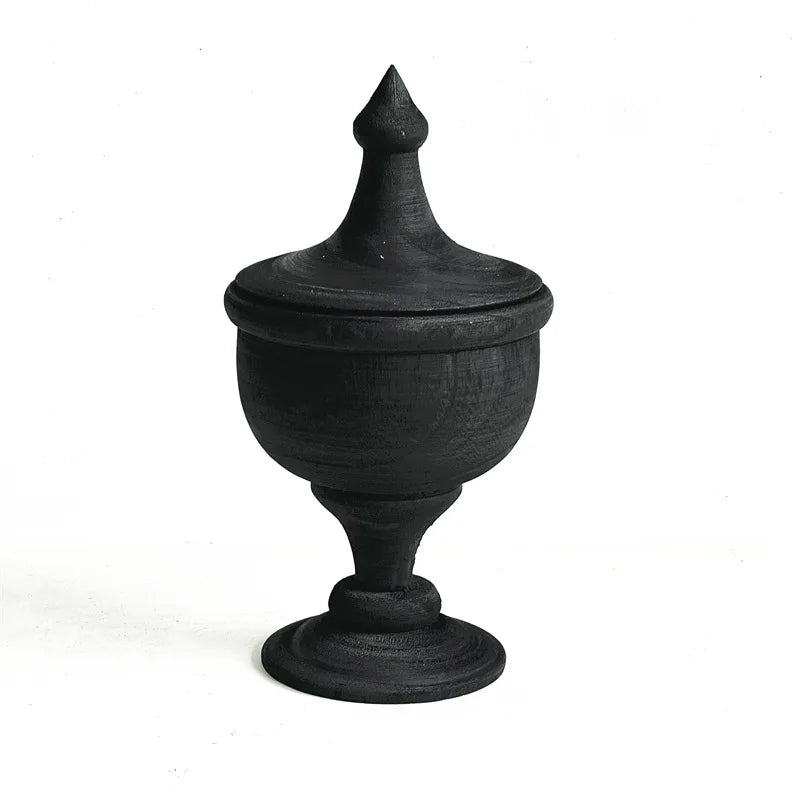 Wooden Sculptures Modern Sculpture Elegant Aesthetic Creative Ornaments Miniature Luxury Table Accessories Home Decorations