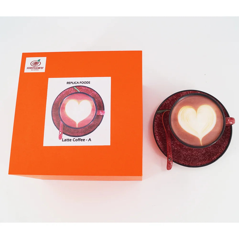 Realistic Fake Coffee Lifelike Faux Coffee Display For Photo Shoot, Fake Cake Photography Props Food sample Tea Table Decoration