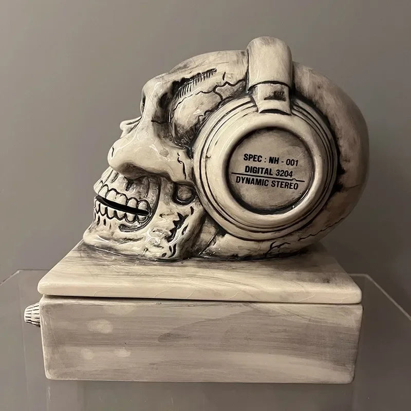 Creative Skull Ornaments Art Figurines Retro Sculptures Tabletop Skeleton Luxury Home Decor Cool Stuff All Saints' Day Gifts