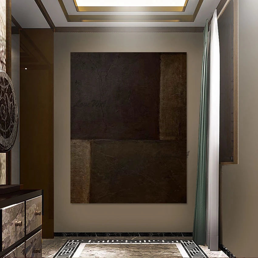 Outdoor Wall Art, Abstract Oil Painting, Frameless Living Room Decoration, Linen Canvas Artwork Designer Pictures, Wholesale