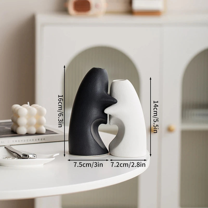 Art Hug Ceramics Vase Japanese Style Ceramics Vase Desktop Ornament Vase Flower Arrangement Vase Modern Table Decorative Vase