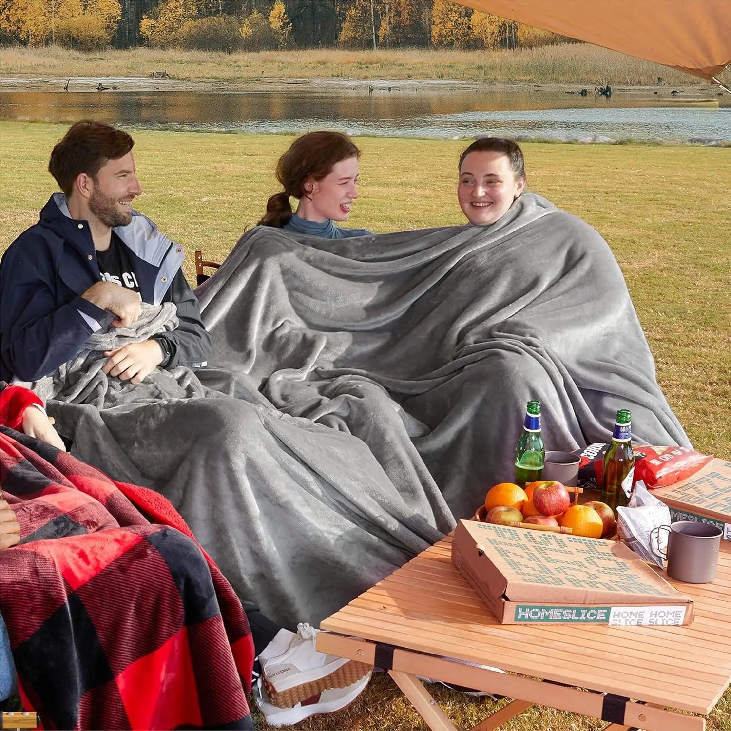 Oversized King Fleece Blanket Soft Cozy Extra Large Throw Blankets for Bed Sofa Couch Travel Camping King Warm Blanket in Winter