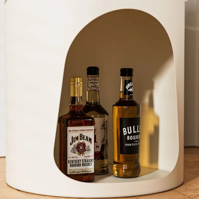 Luxurious Minimalist Iron Bedside Table with Pet Niche – view 6, modern home furniture