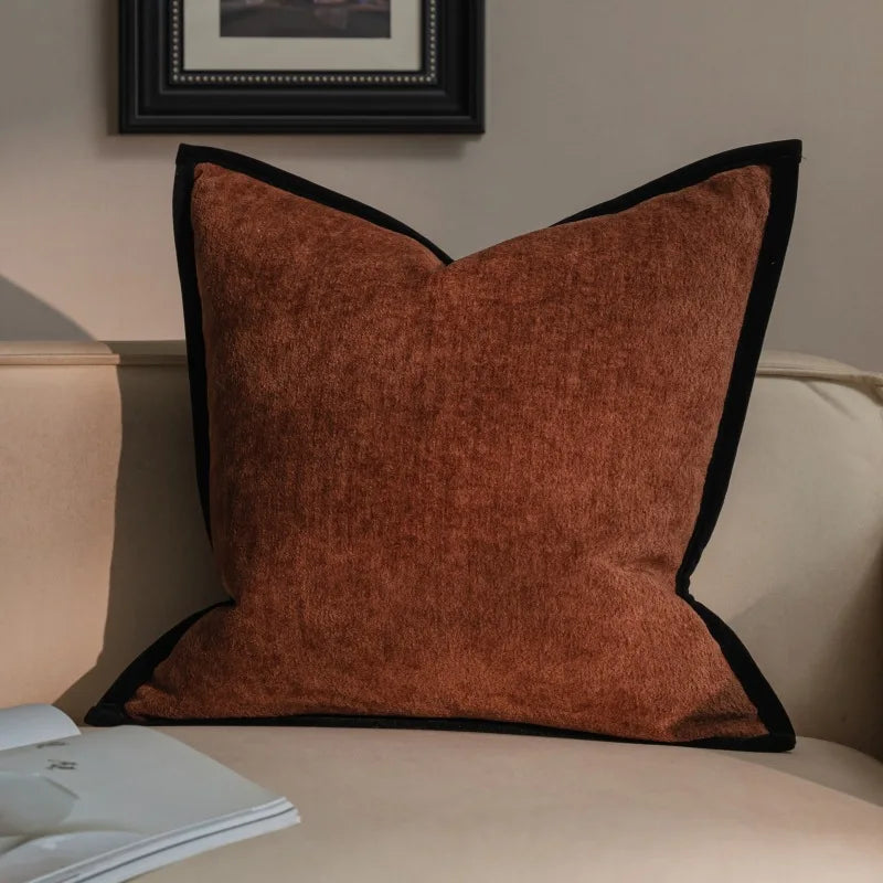 Luxury Chenille Cushion Cover Soft Plain Dyed Decorative Pillows for Home Decor Pillow Covers 45x45cm