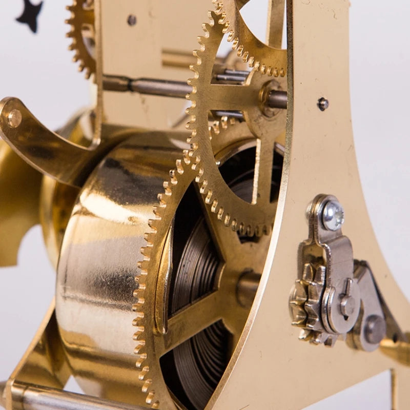 Retro Mechanical Table Clocks Aesthetic Metal Desk Clocks Rotary Gear Large Living Room Office Desk Vintage Decoration Home