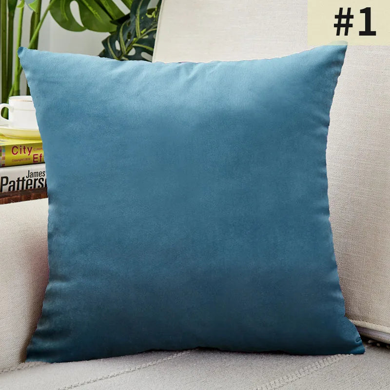 Velvet Cushion Cover Solid Color Throw Pillow Covers for Living Room Sofa Decorative Pillow Home Decor Pillowcase