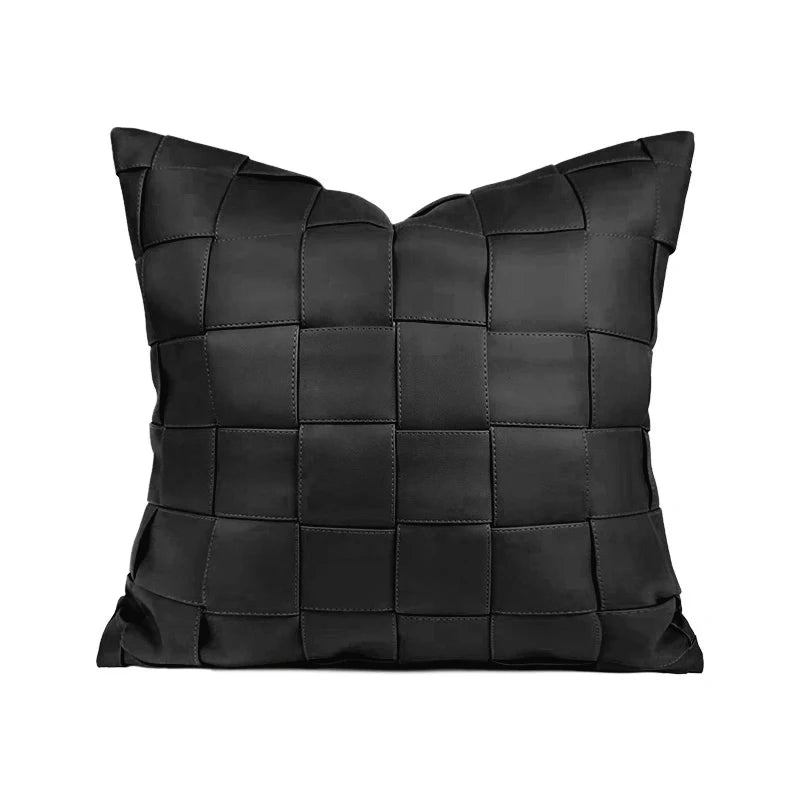 Modern Simple Bla Series Sofa Pillow Luxury Soft Decoration Sample Room Pig Skin Simulation Long Waist Pillow Cuion