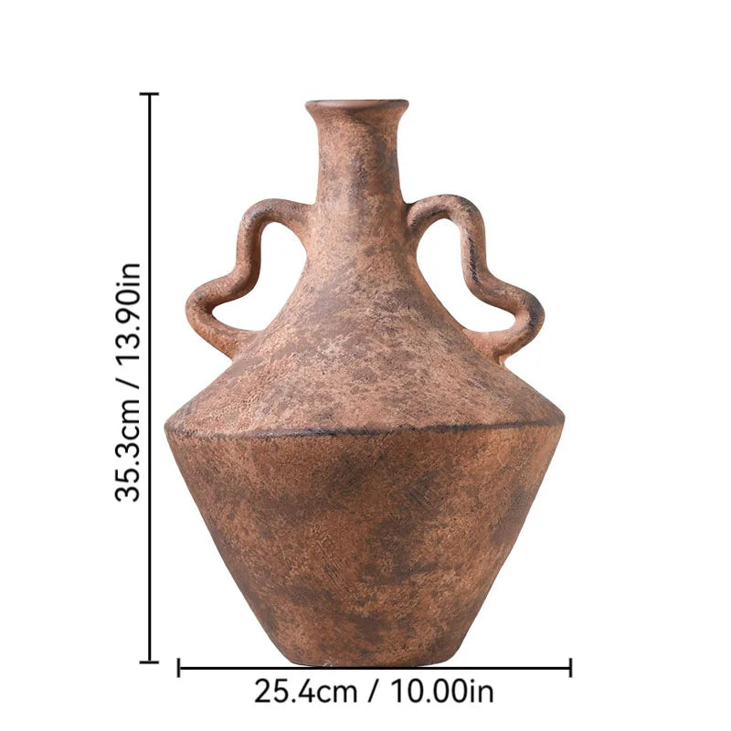 Ceramic vases, vintage vintage rough pottery art flower arrangement vases, home ornaments, earthenware jars