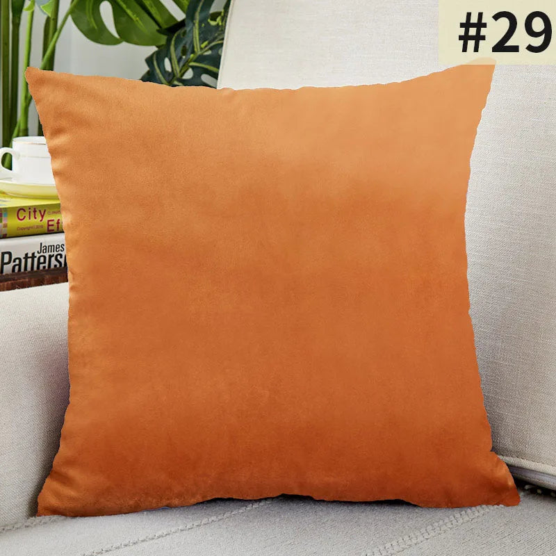 Velvet Cushion Cover Solid Color Throw Pillow Covers for Living Room Sofa Decorative Pillow Home Decor Pillowcase
