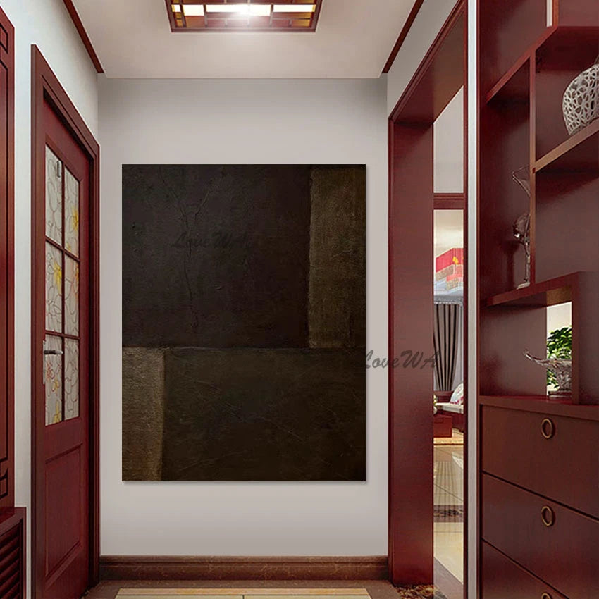 Outdoor Wall Art, Abstract Oil Painting, Frameless Living Room Decoration, Linen Canvas Artwork Designer Pictures, Wholesale