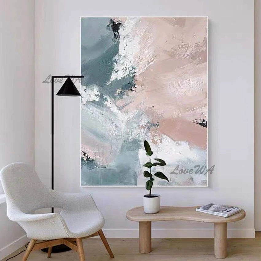 Simple Abstract Oil Painting Art Canvas, Hand Painted Paintings, Modern House Wall Decor, Hotel Decoration Artwork