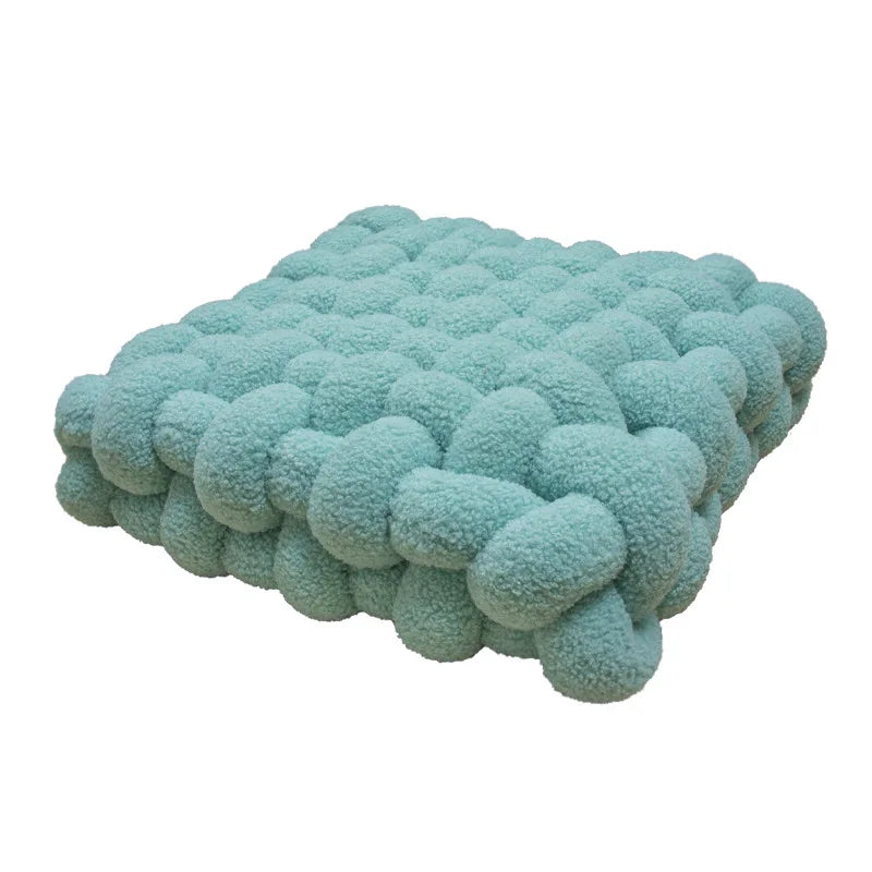 Nordic INS Lamb Velvet Square Woven Chair Pad Sofa  Cuion Plu Pillow Decorative Bay Window Pad Office Area Coffee op