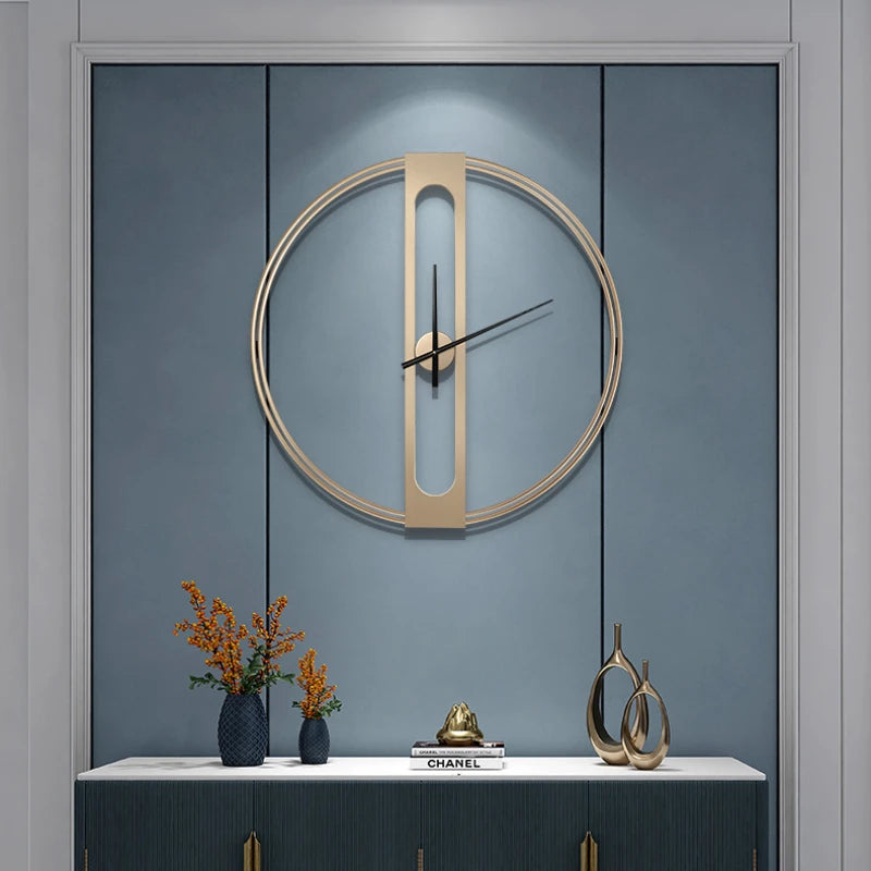 Nordic Wall Clocks Round Creative Personality Silent Elegant Wall Watch Large Simple Home Living Room Aesthetic Decorations