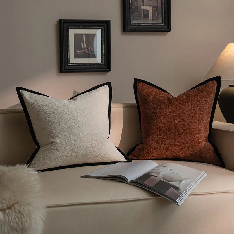Luxury Chenille Cushion Cover Soft Plain Dyed Decorative Pillows for Home Decor Pillow Covers 45x45cm