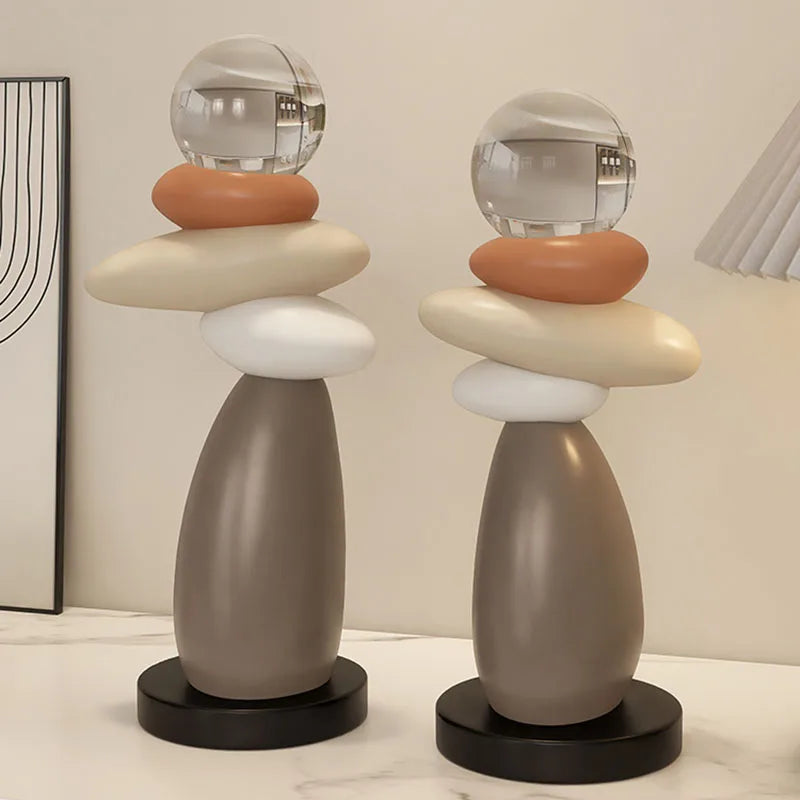 Modern Stone Figurines Resin Good Luck Book Nook Miniatures Living Room Office Aesthetic Decoration Accessories Gifts for Couple