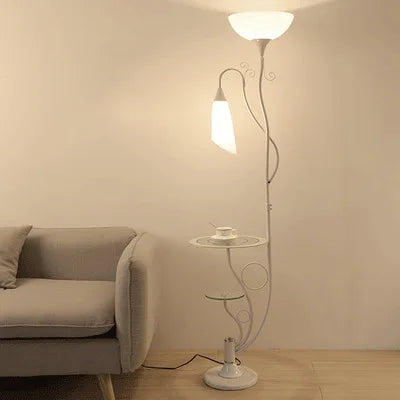 Nordic Modern Floor Lamp Led Flower Tea Table Floor Lamps For Living Room Bedroom Study Desk Lamp Home Decor Standing Lights E27