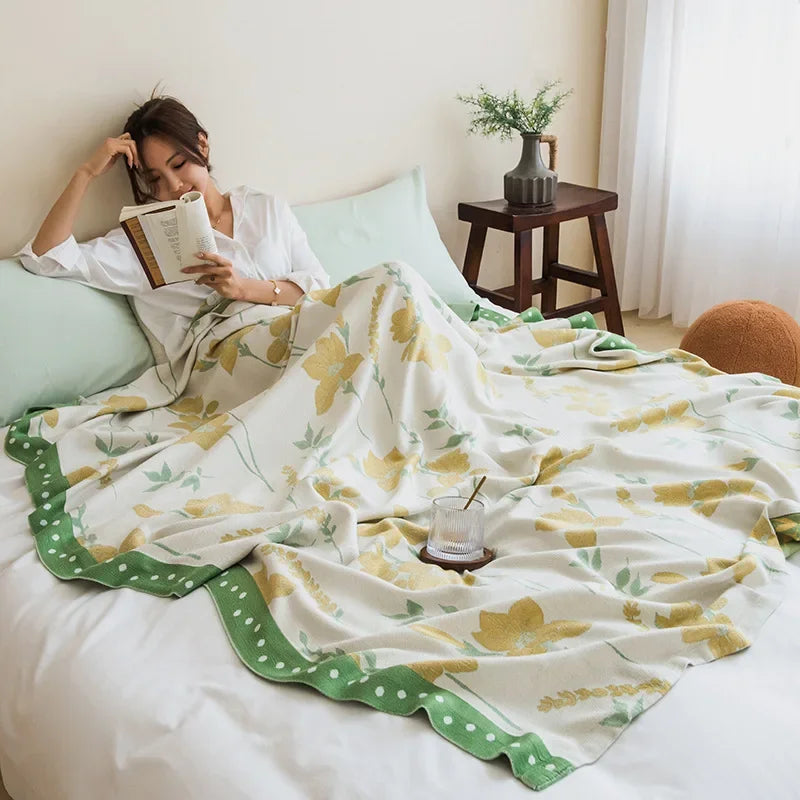 Bamboo fiber blanket, gauze towel, adult summer thin summer cool quilt