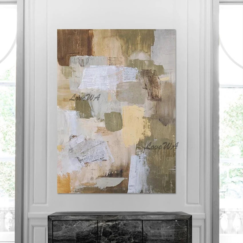 Fashion Wall Paintings Textured Acrylic Large Size Abstract Canvas Art Frameless Modern Gallery Showpieces Hand Drawing Picture