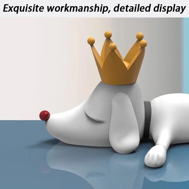 Creative Dog Figurines Art Modern Nordic Miniatures Sculpture Aesthetic Elegant Sculptures Lonesome Dog Figurine Table Decor
