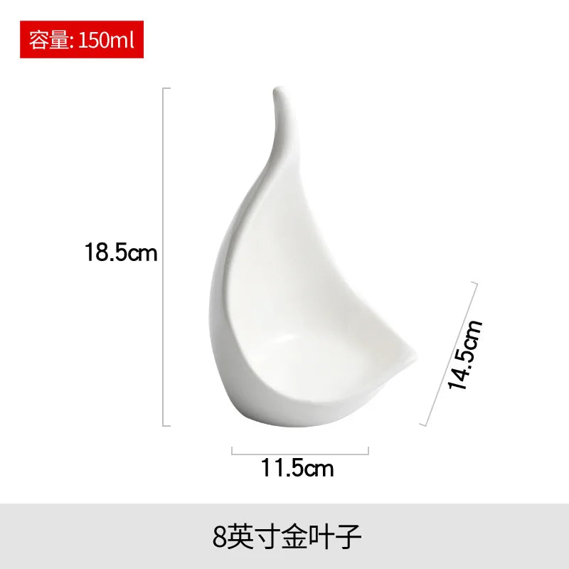 Style Chinese Dishes, Commercial Tableware, Exquisite and High end Chinese Style Zen White Hotel Restaurant Creative Dishes