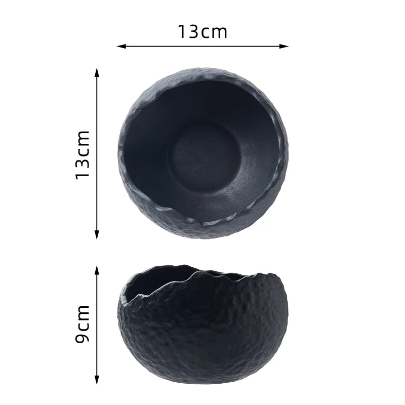 Ceramic Eggshell Bowl Dessert Bowl Advanced Fine Fruit Salad Cold Dishes Bowl Hotel Tableware Molecular Cuisine