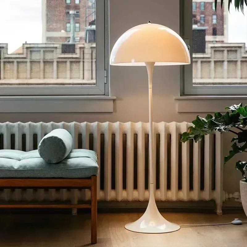 Danish Designer Cream Style White Floor Lamp Personalized Ins Simple Study Living Room Bedroom Bedside Mushroom Table Led Lights